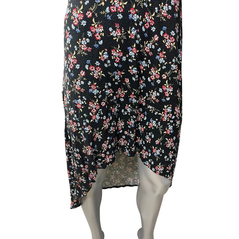 Y2K Floral Flowy Dress Asymmetric Fairy Grunge Large Romantic Whimsygoth - Picture 3 of 9